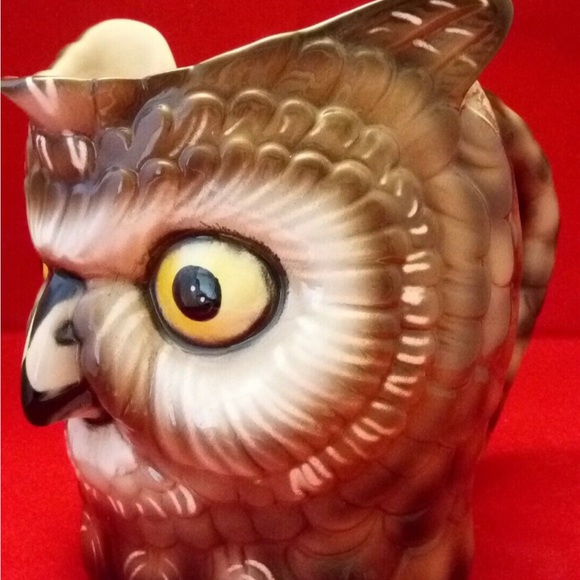 Vintage owl beverage pitcher made in Italy - Picture 2 of 12